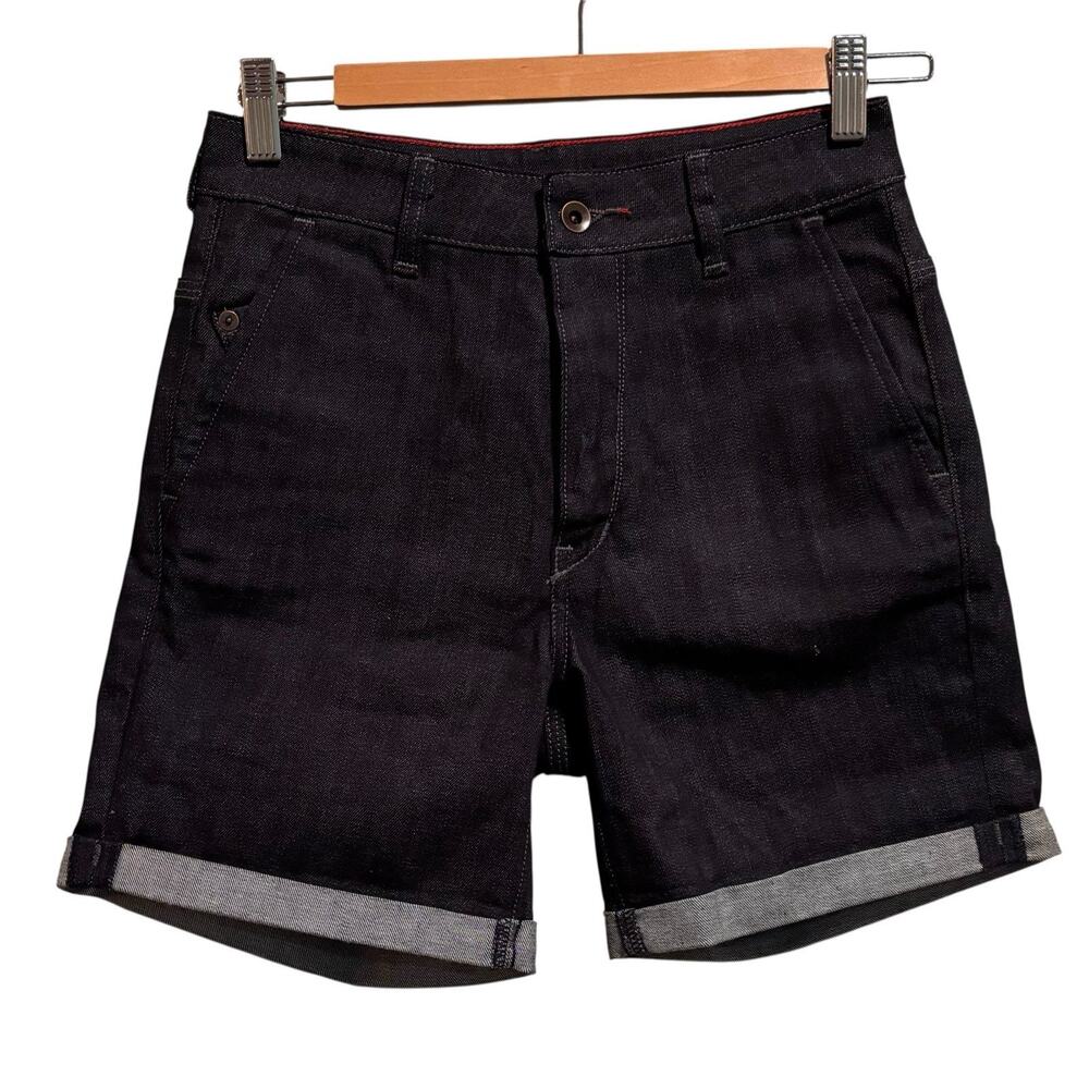 Raleigh Denim Women’s Jean Shorts Dark Blue Cuffed Size 26